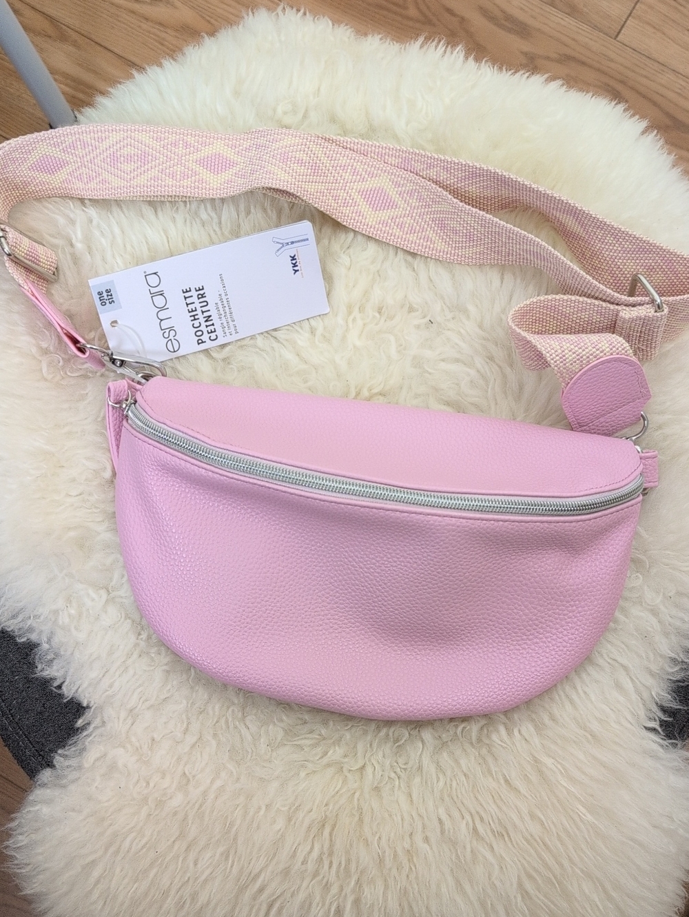 Esmara Pink Belt Bag Adjustable Strap Crossbody Fanny Pack NWT